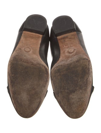Chanel Interlocking CC Logo Leather Ballet Flats