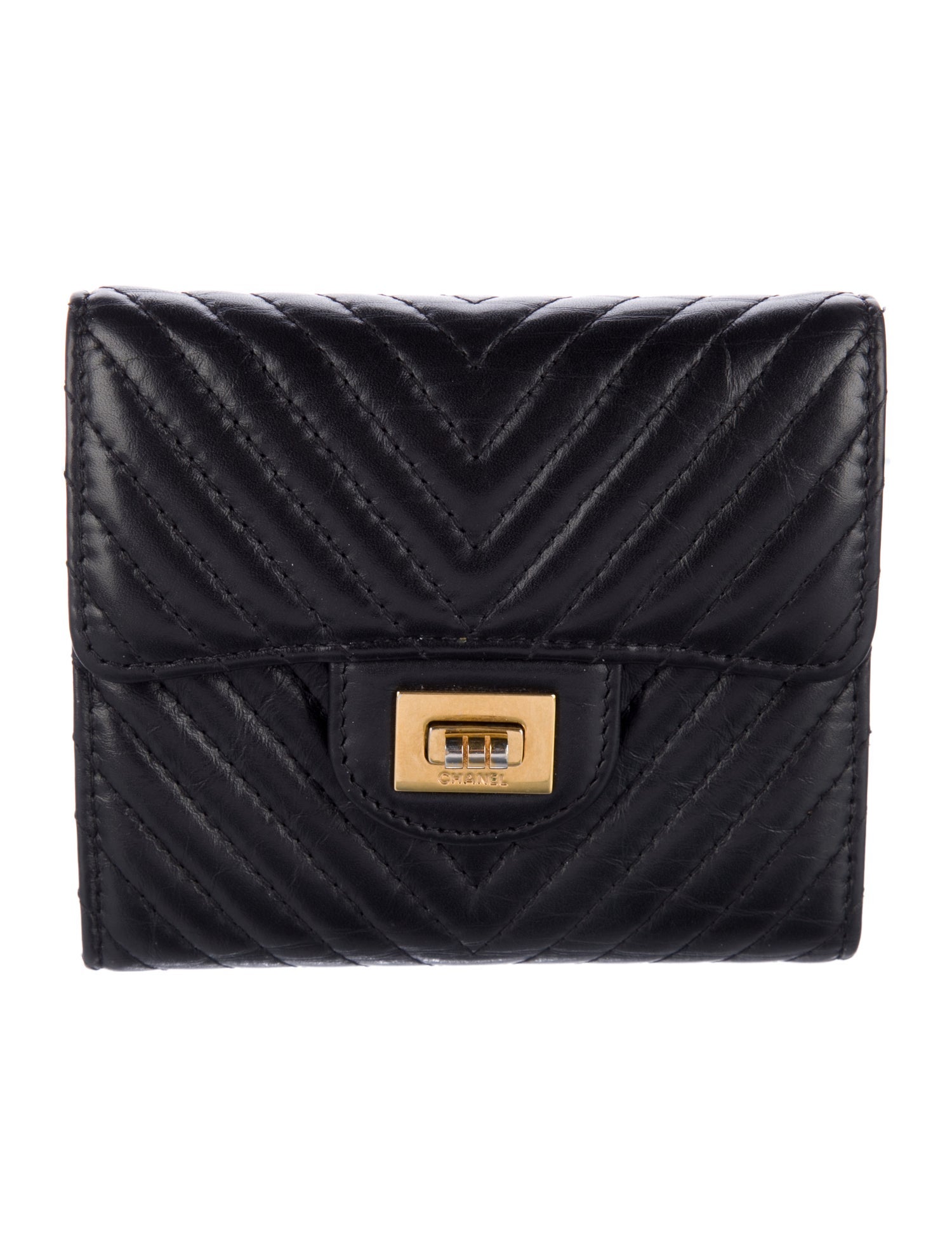 Chanel 2016-2017 Chevron Compact Wallet