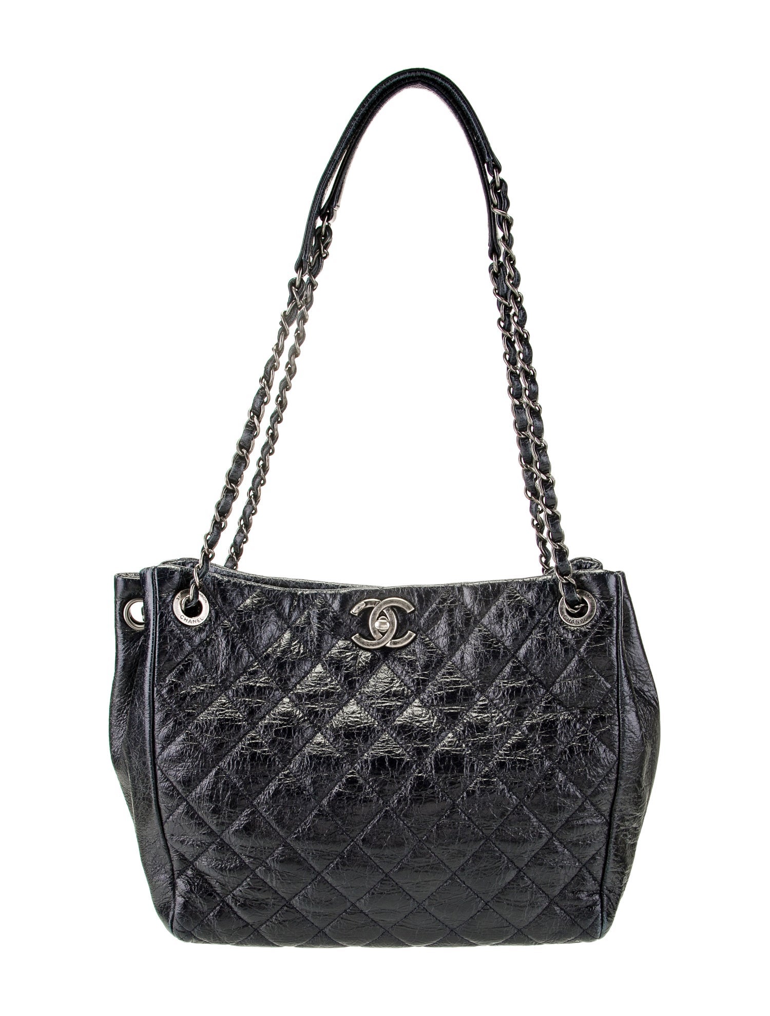 Chanel Glazed Aged Calfskin Accordion Tote