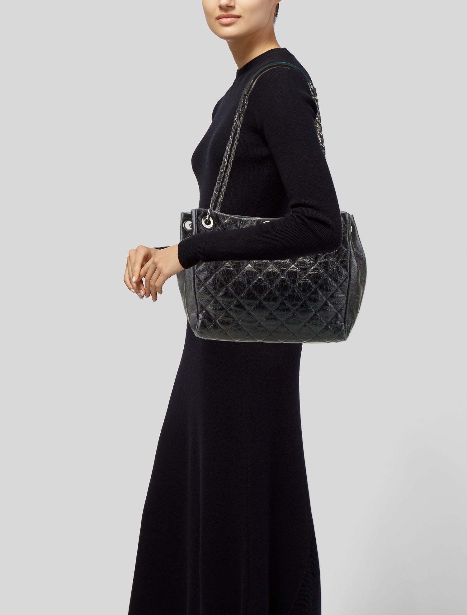 Chanel Glazed Aged Calfskin Accordion Tote