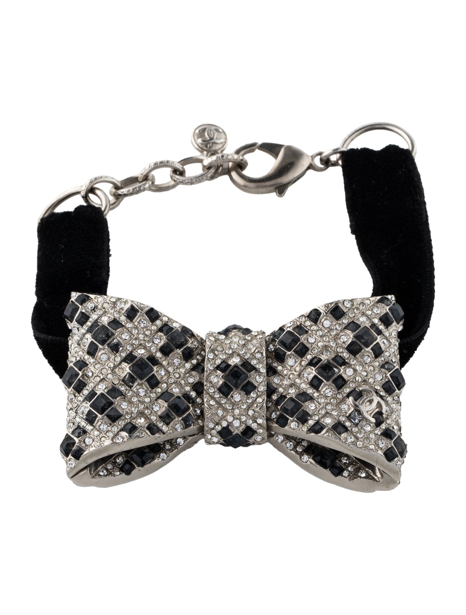 Chanel Strass Encrusted Bow Ornament Bracelet
