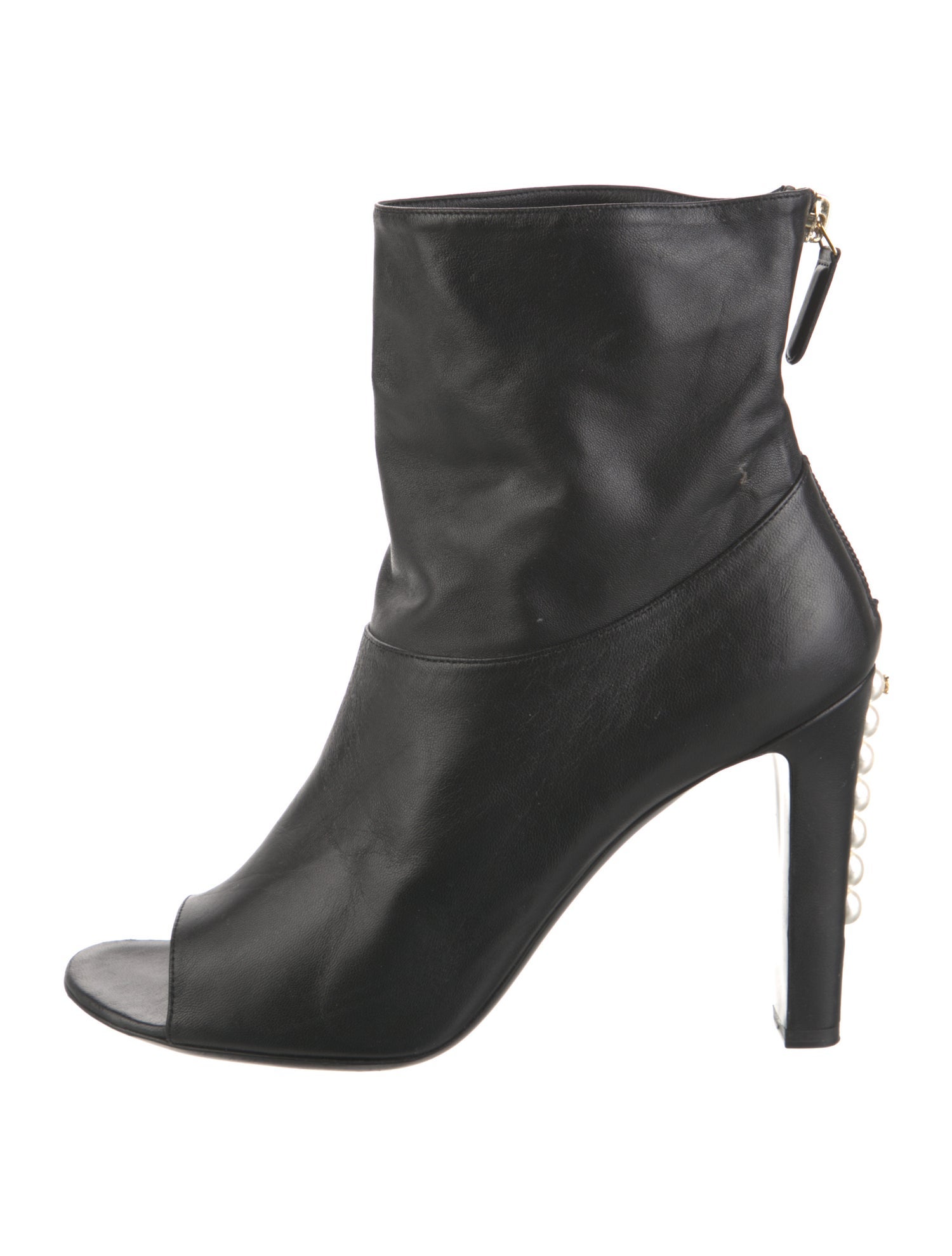 Chanel Interlocking CC Logo Leather Boots