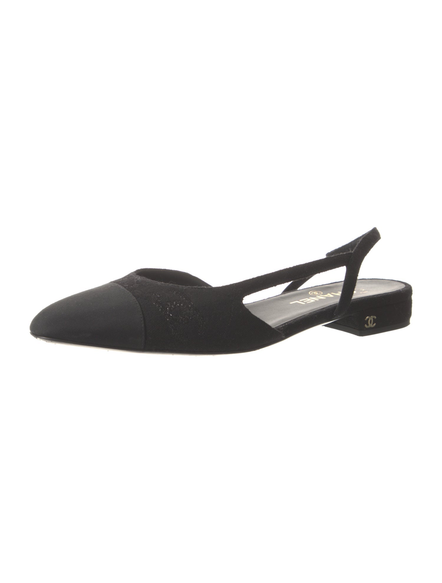 Chanel 2024 Interlocking CC Logo Slingback Flats