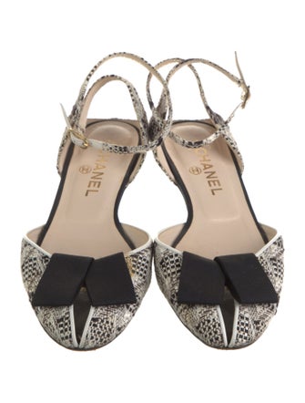 Chanel Tweed Printed D'Orsay Flats