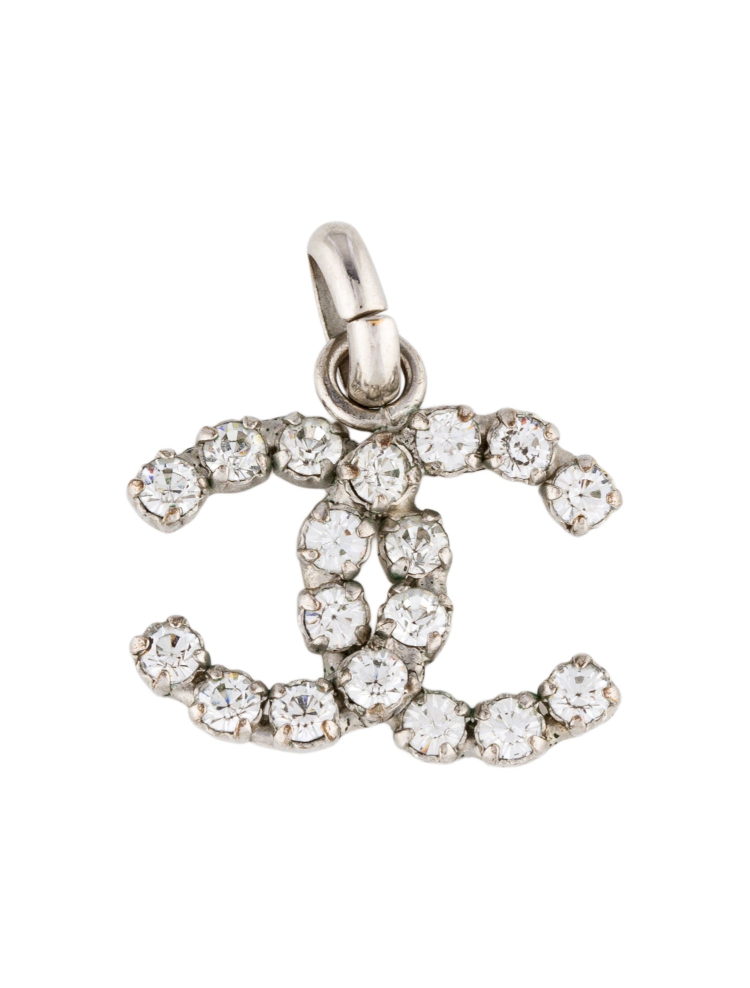 Chanel Vintage Strass CC Pendant