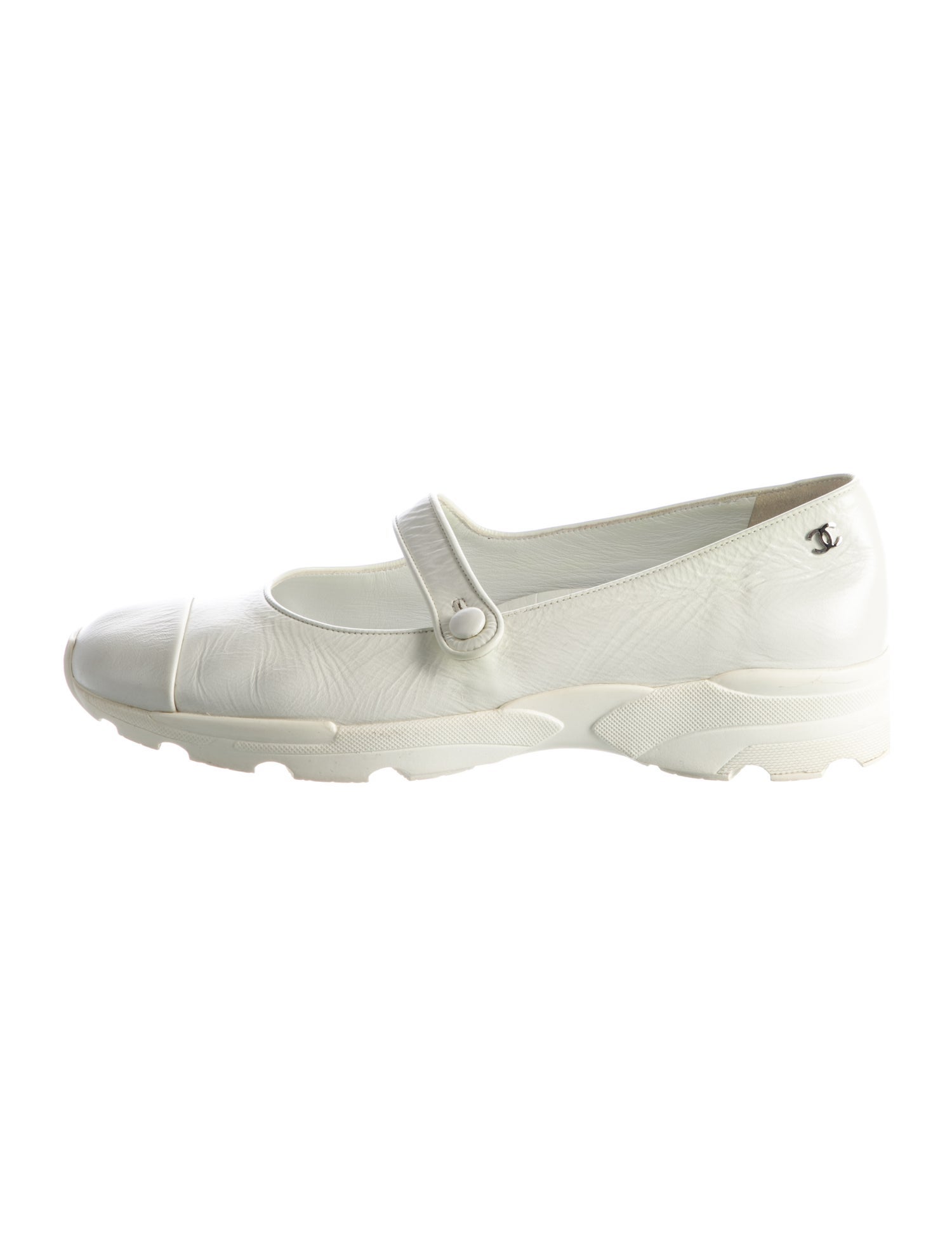 Chanel 2019 Interlocking CC Logo Mary Jane Flats