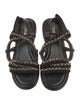 Chanel Interlocking CC Logo Chain-Link Accents Gladiator Sandals