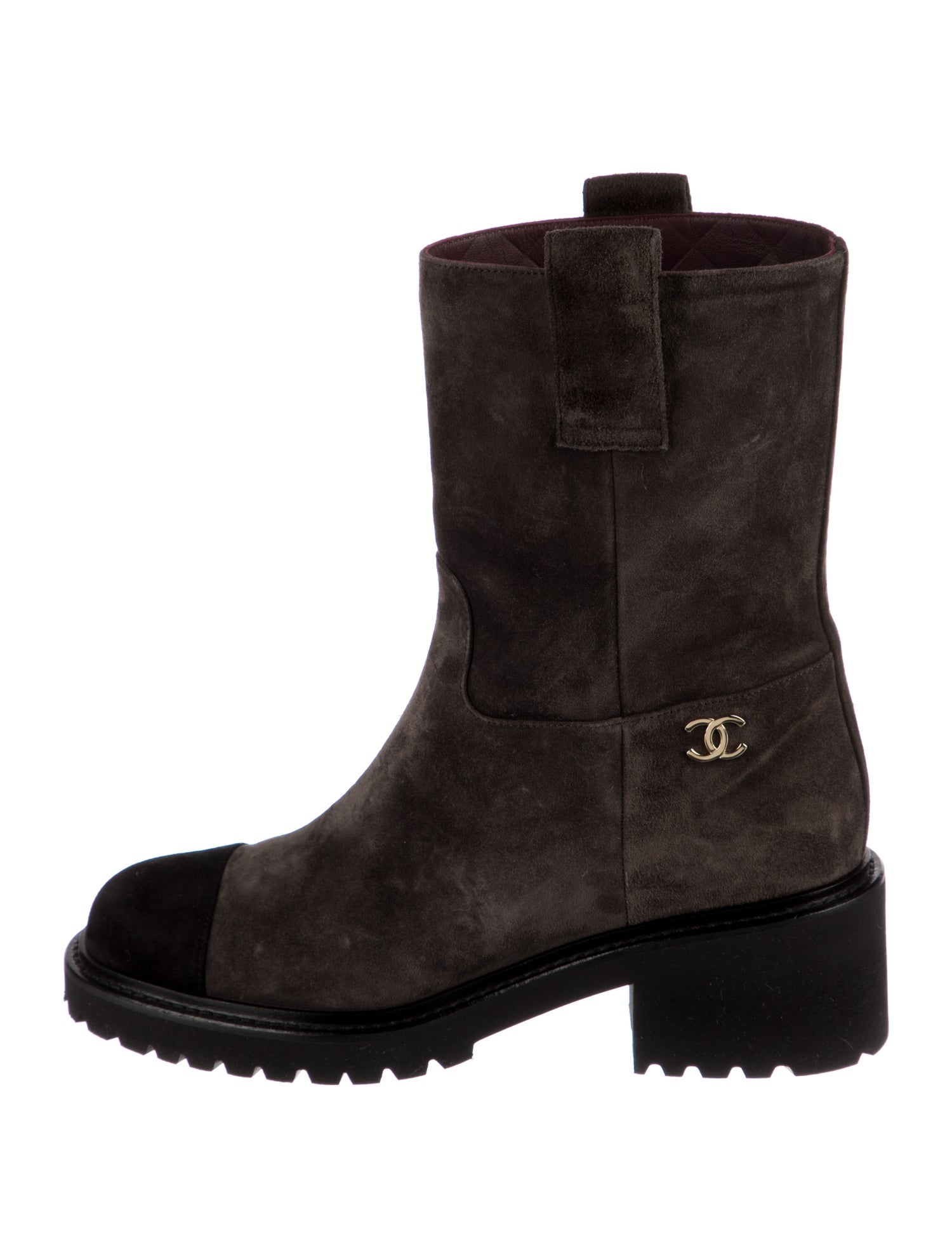 Chanel 2020 Interlocking CC Logo Moto Boots w/ Tags