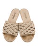Chanel Interlocking CC Logo Suede Slides