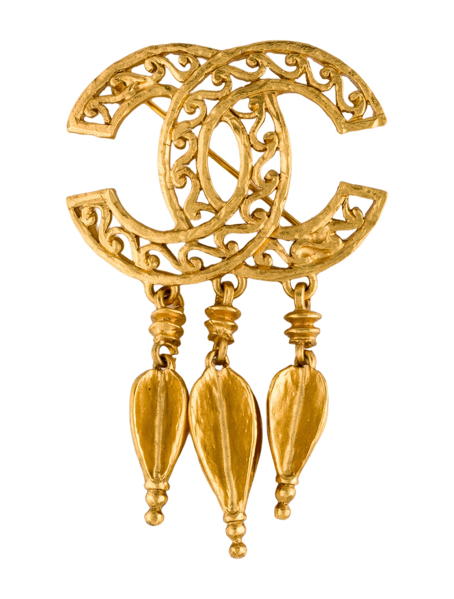 Chanel Vintage Arabesque CC Brooch
