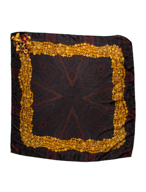 Chanel Silk Interlocking CC Logo Scarf