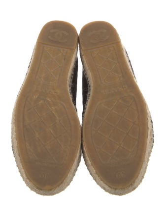 Chanel Interlocking CC Logo Velvet Espadrilles