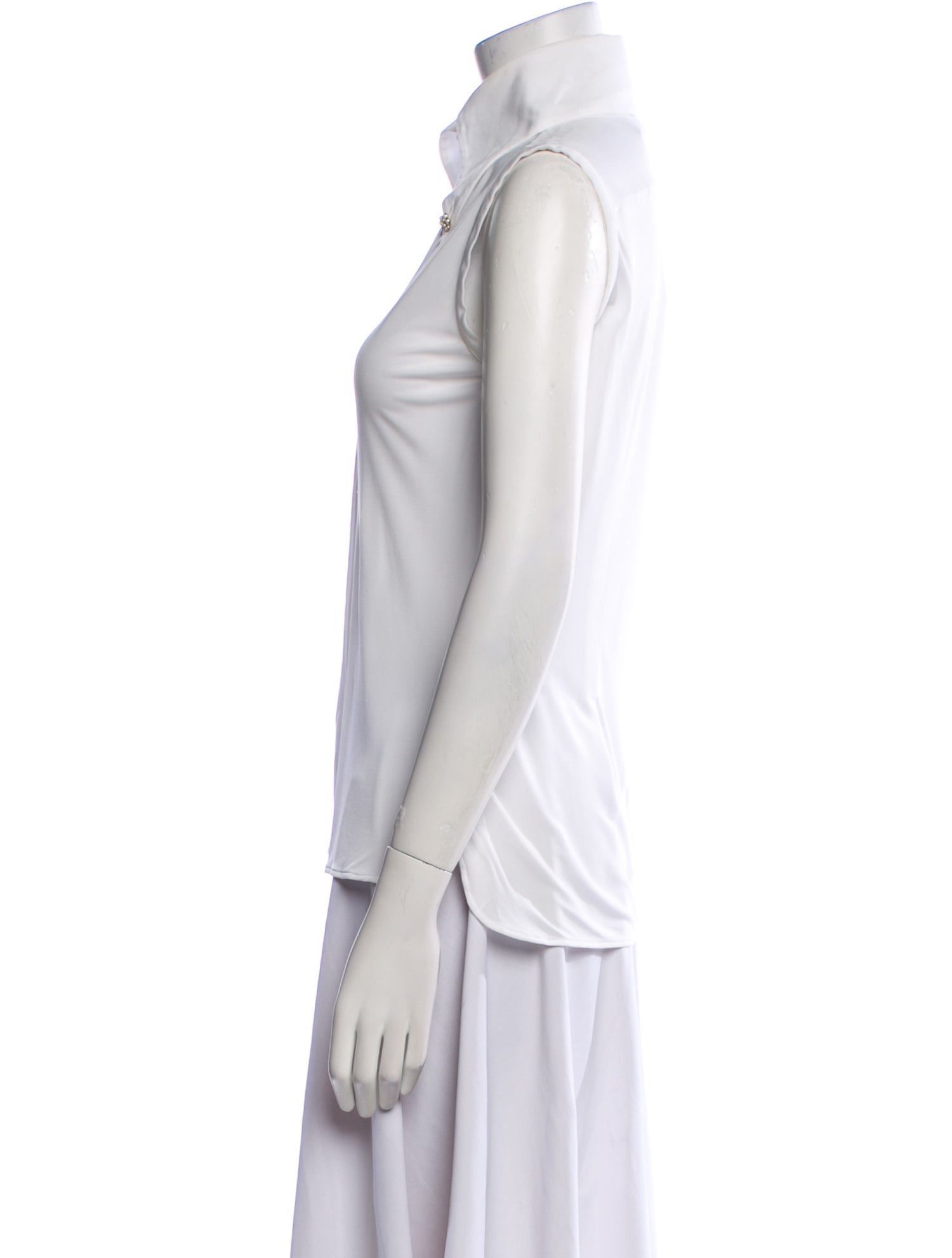 Chanel 2015 Sleeveless Button-Up Top