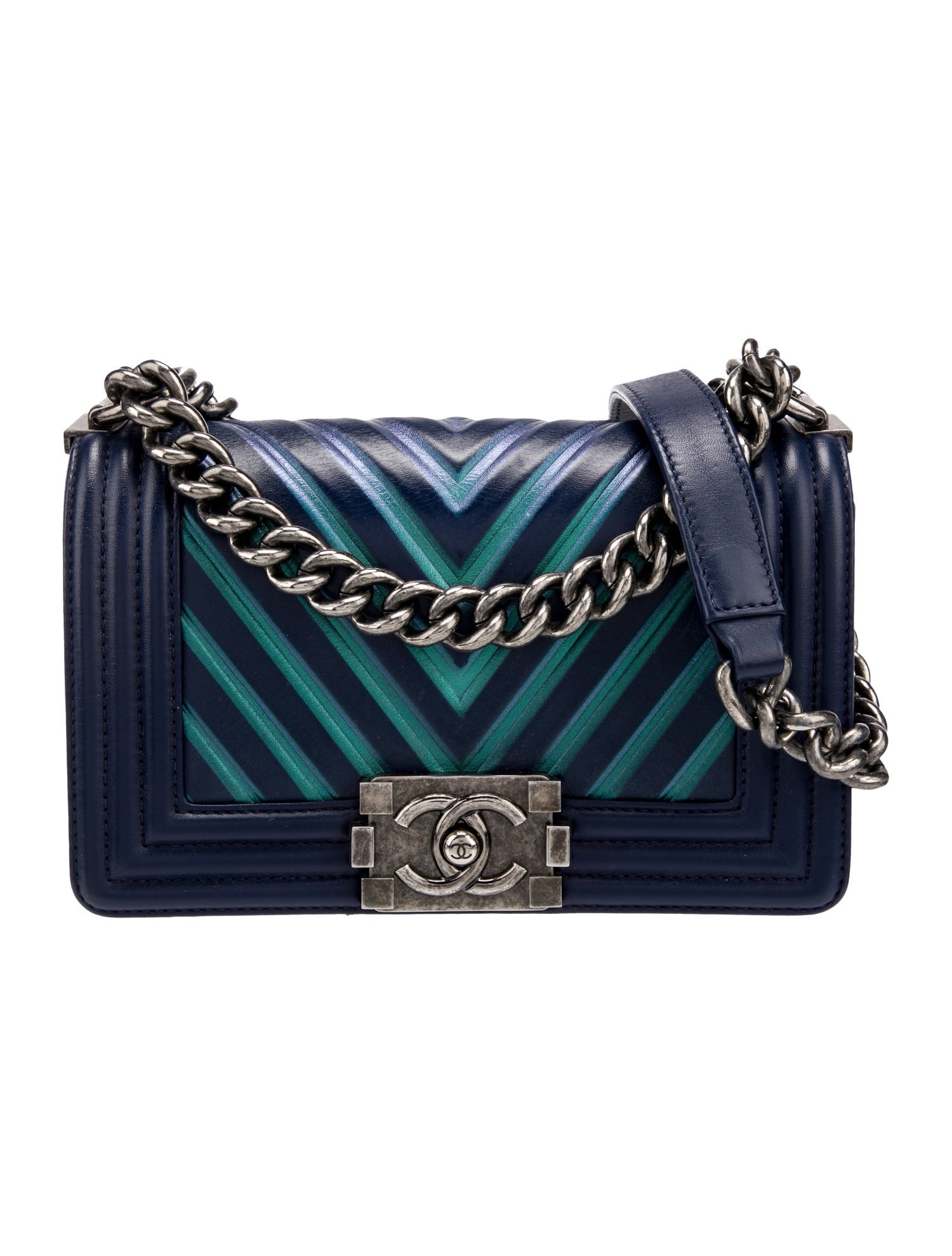 Chanel Iridescent Chevron Small Boy Bag