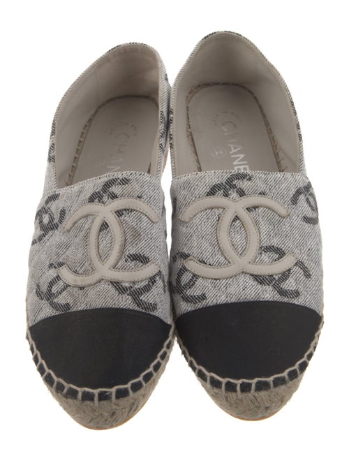 Chanel Interlocking CC Logo Denim Espadrilles