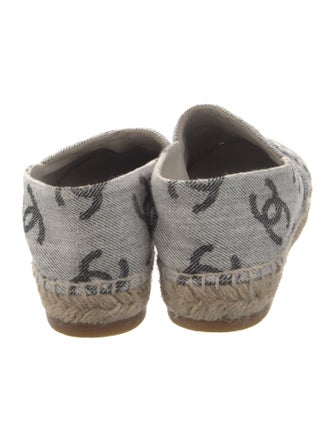 Chanel Interlocking CC Logo Denim Espadrilles