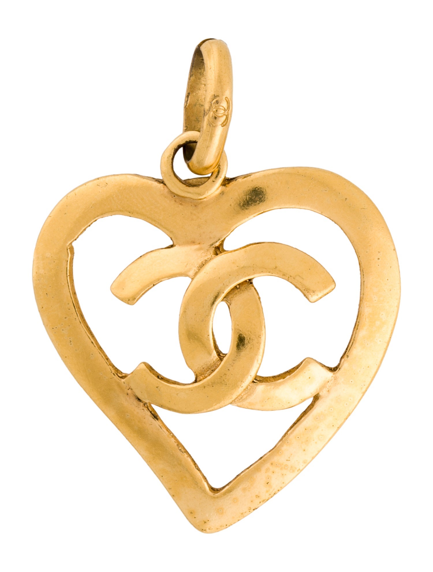 Chanel Vintage CC Heart Pendant