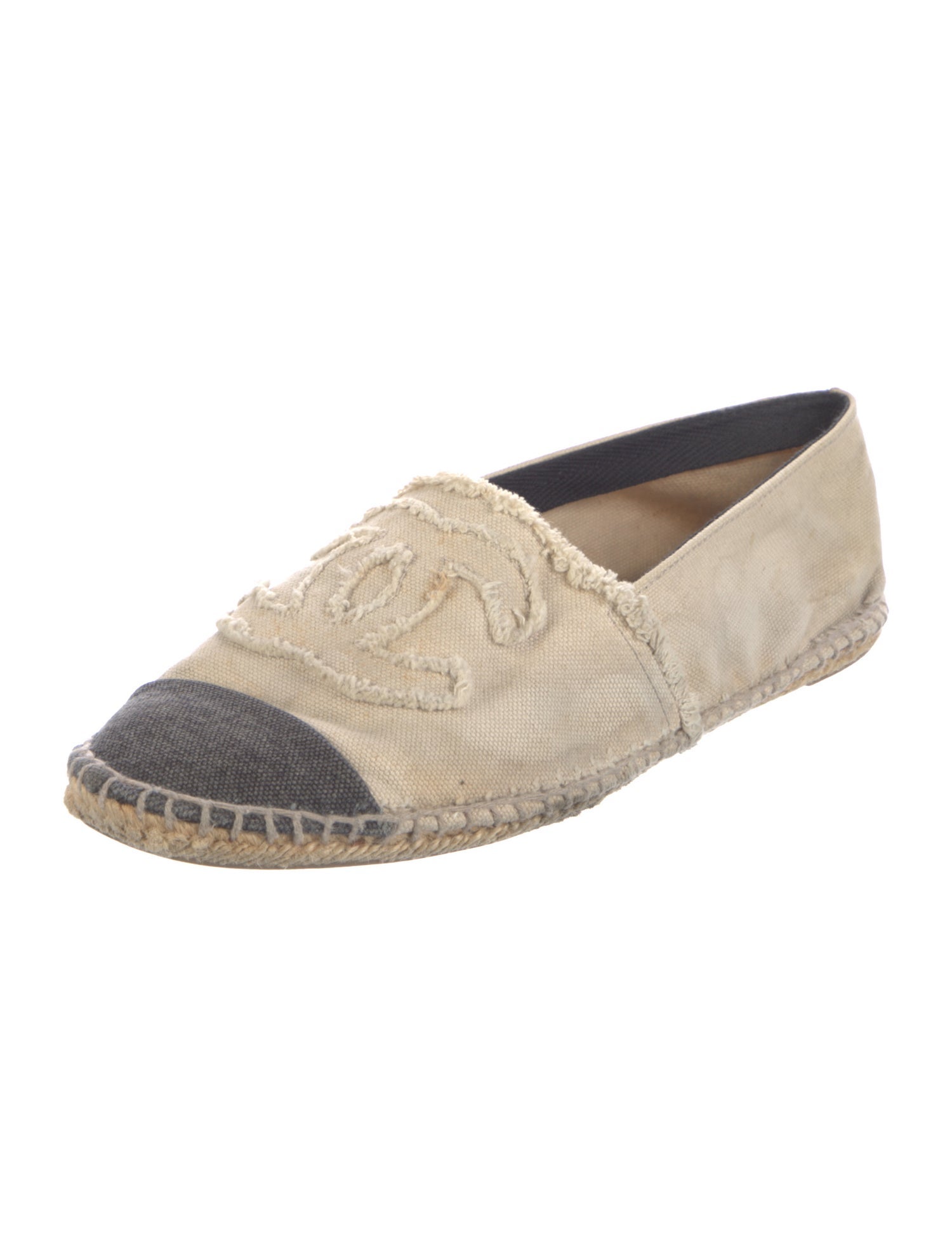 Chanel Interlocking CC Logo Canvas Espadrilles