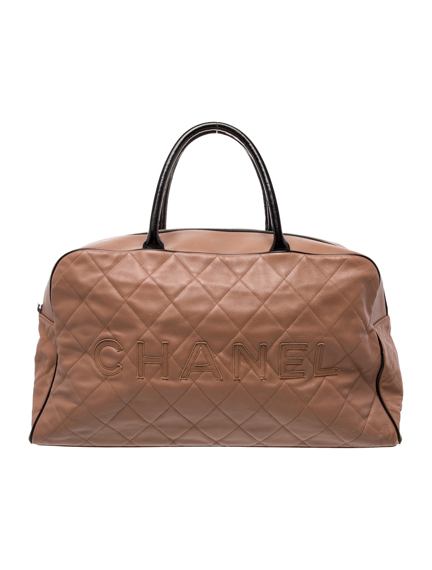 Chanel Large Embossed Logo Bowler Bag