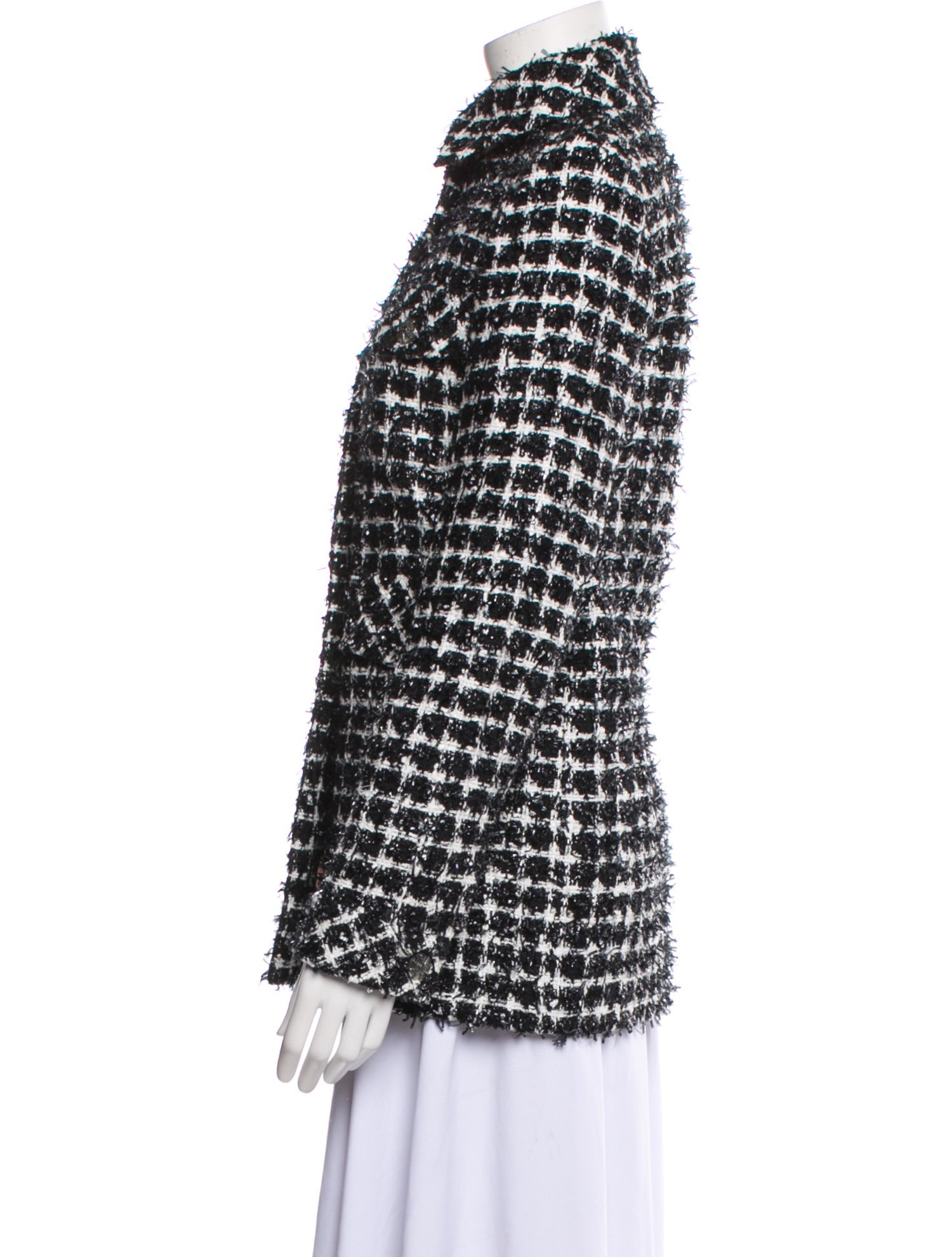 Chanel 2020 Houndstooth Print Evening Jacket