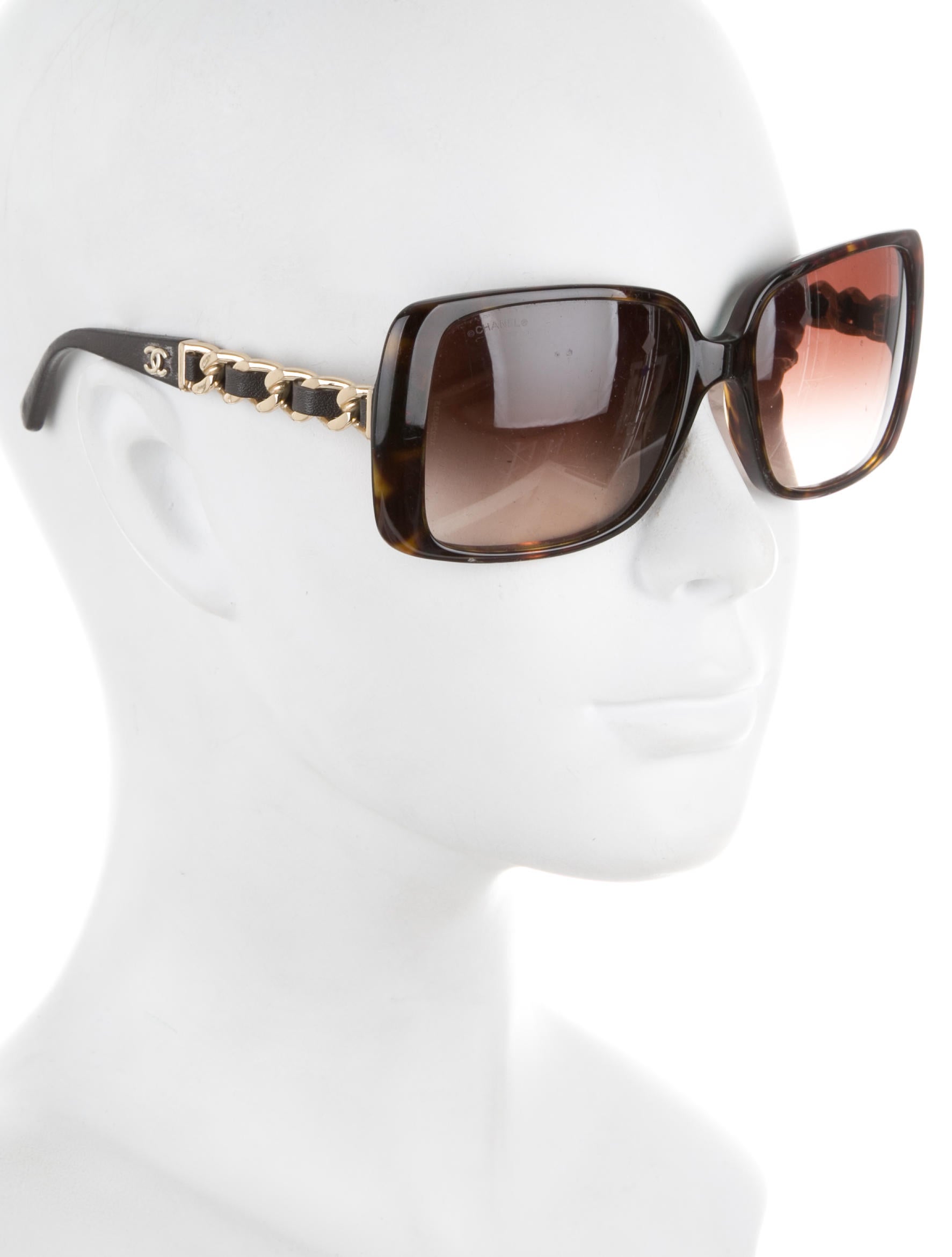 Chanel Tortoiseshell ChainLink Sunglasses Accessories CHA128822