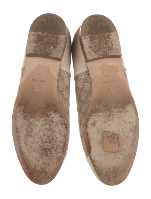 Chanel Interlocking CC Logo Calfskin Ballet Flats