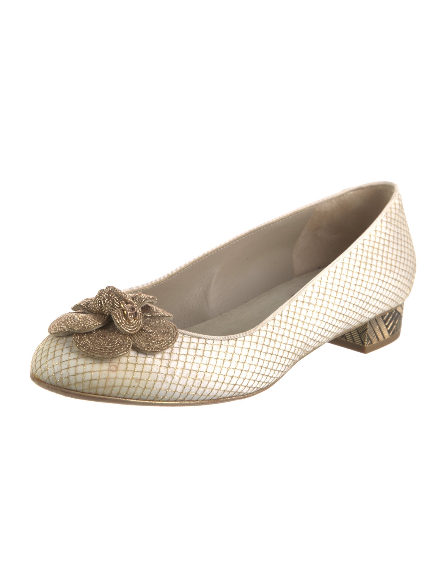 Chanel Interlocking CC Logo Satin Ballet Flats