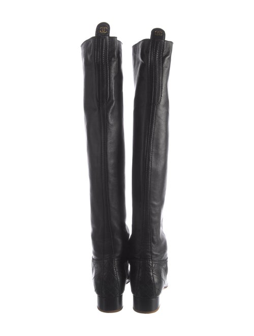 Chanel Interlocking CC Logo Leather Riding Boots