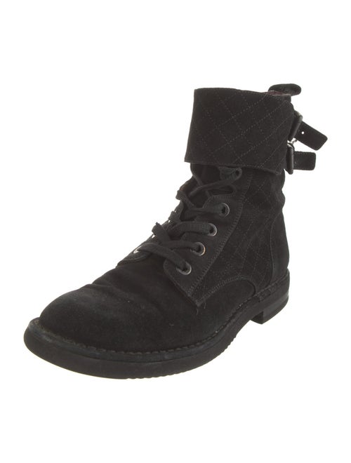 Chanel 2014 Suede Combat Boots