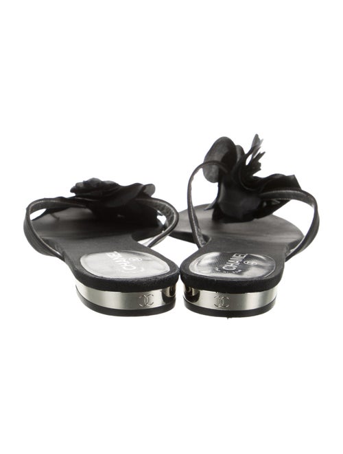 Chanel Interlocking CC Logo Grosgrain Trim Slides