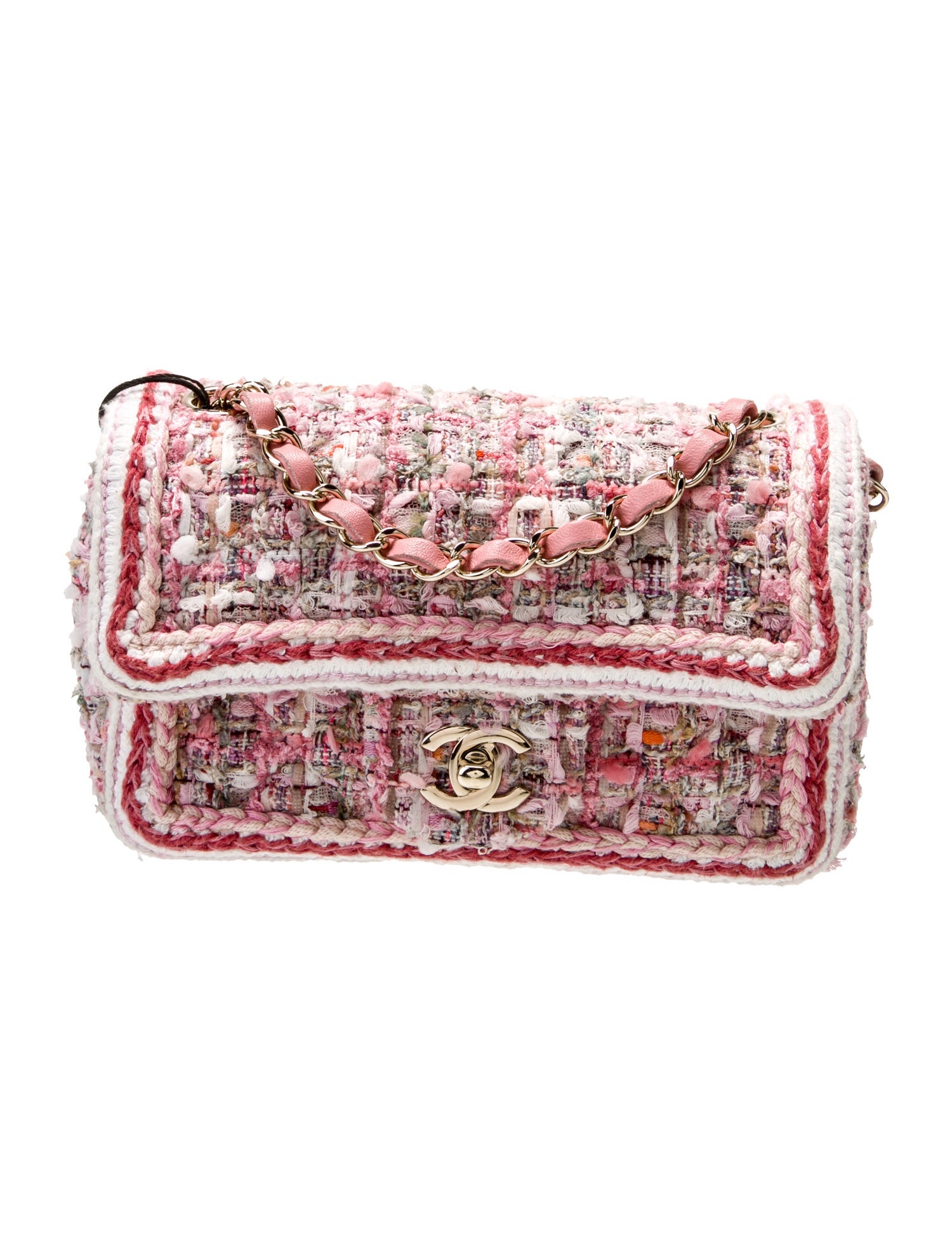 Chanel Rectangular Mini Tweed Braid Flap Bag