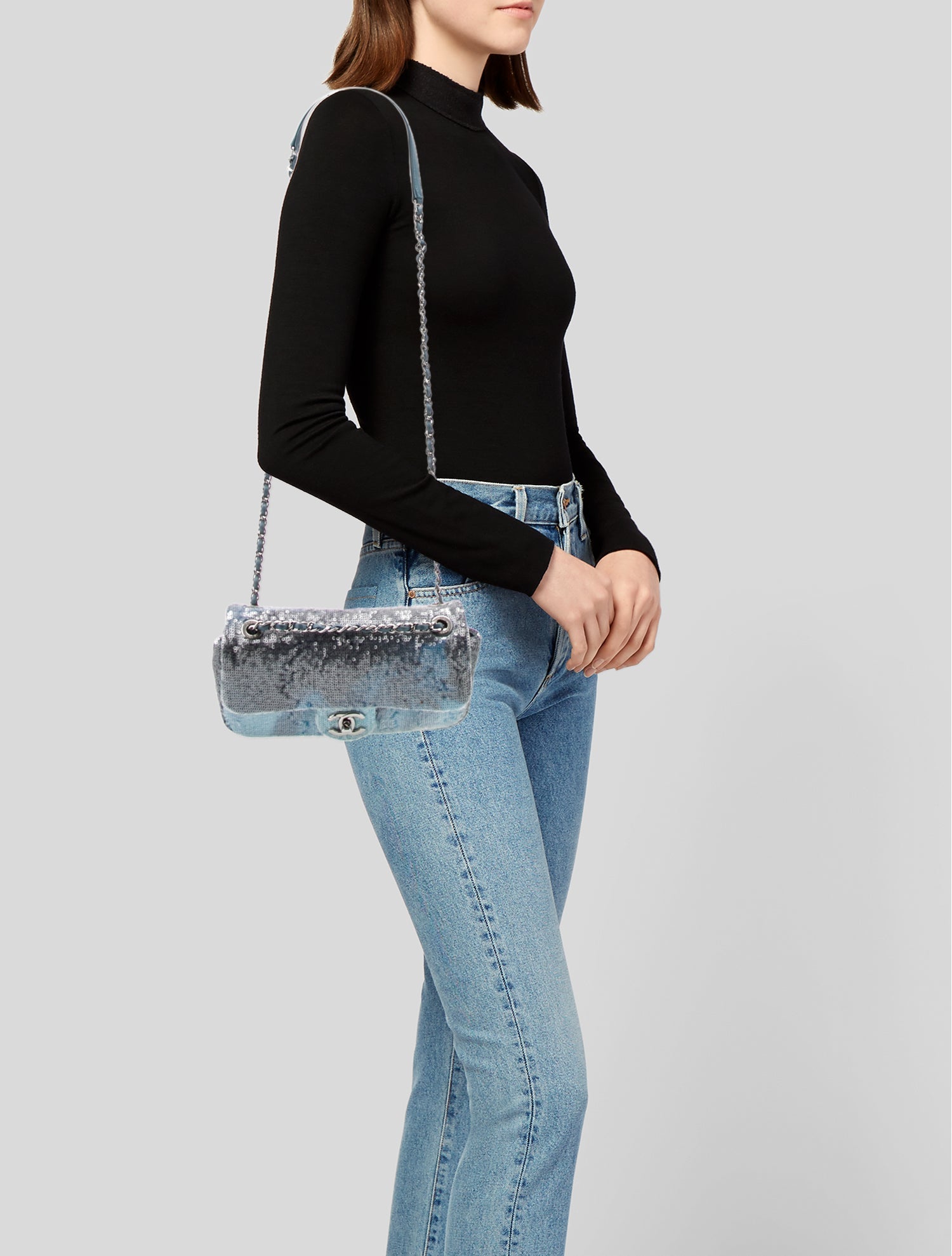 Chanel Sequin Small Waterfall Flap Bag