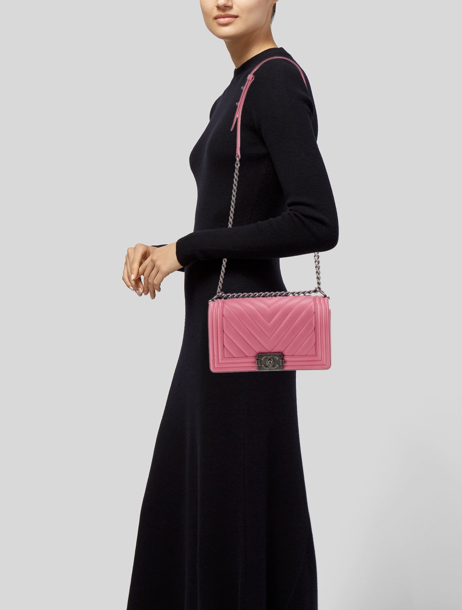 Chanel Medium Chevron Boy Bag