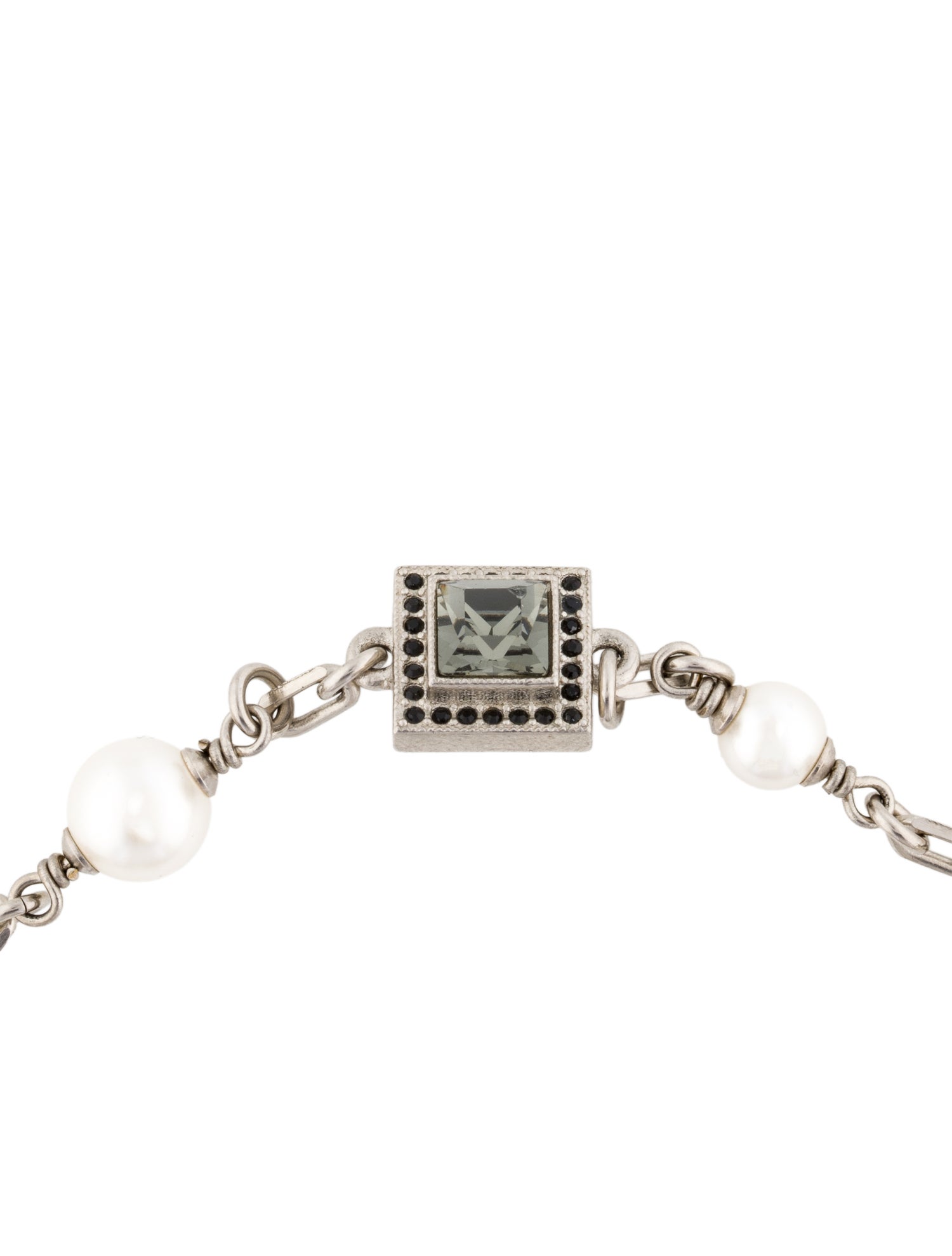 Chanel Faux Pearl & Strass CC Bracelet