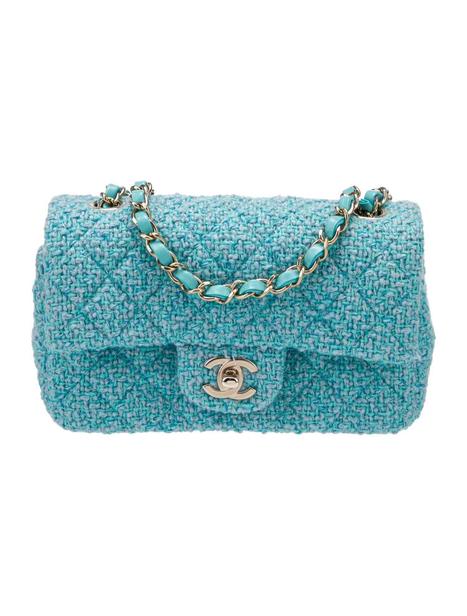 Chanel 2022 Rectangular Mini Classic Tweed Flap Bag w/Tags