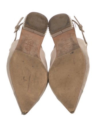 Chanel 2015 Interlocking CC Logo Slingback Flats