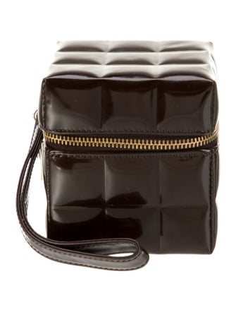 Chanel Patent Chocolate Bar Cube Wristlet