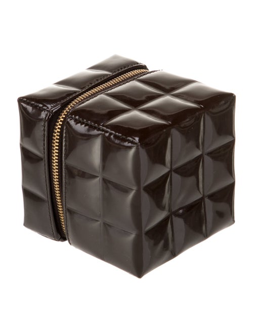 Chanel Patent Chocolate Bar Cube Wristlet