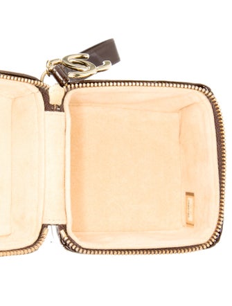 Chanel Patent Chocolate Bar Cube Wristlet