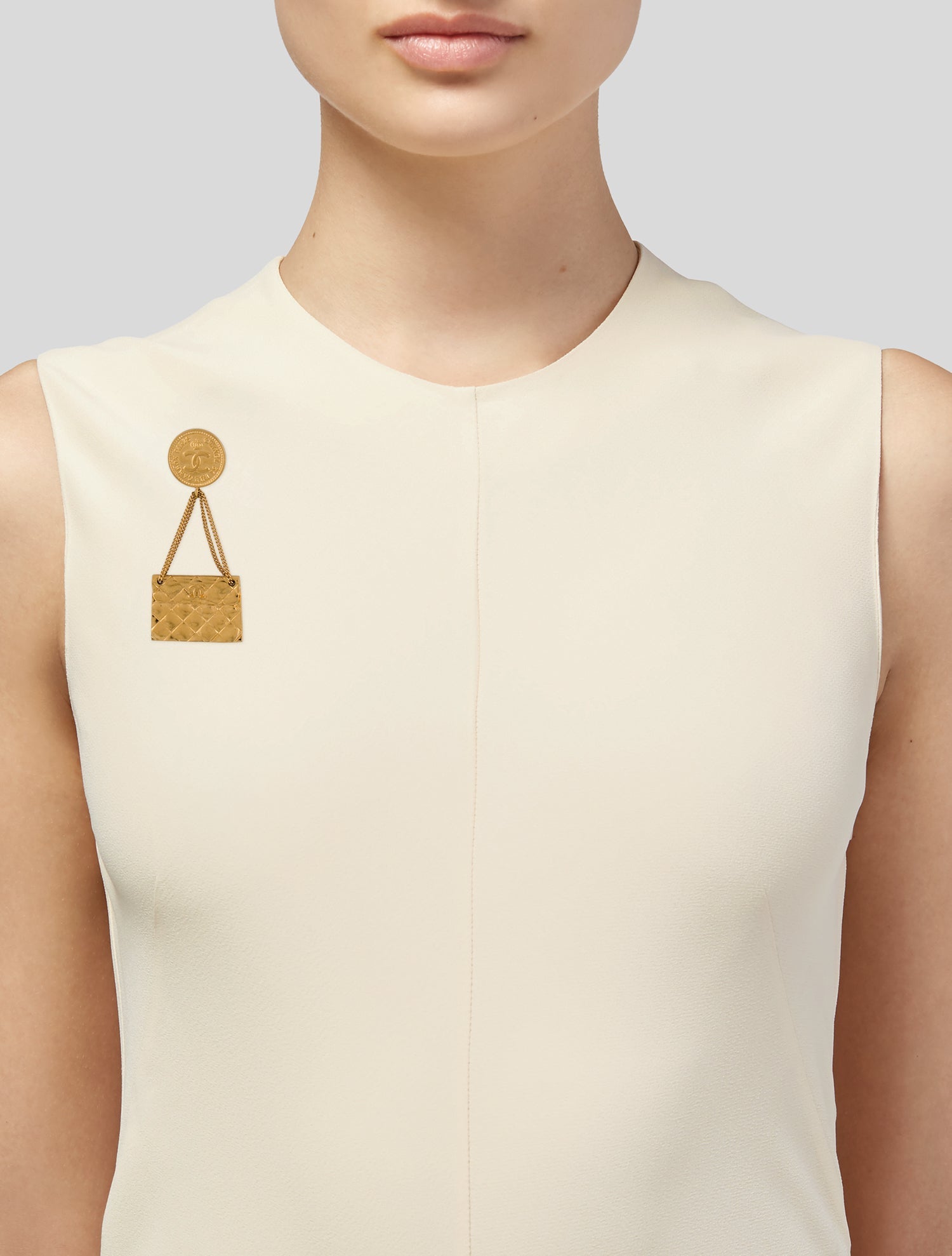 Chanel Vintage Hanging Purse Brooch