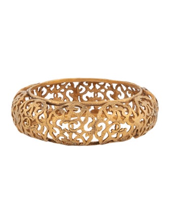 Chanel Vintage Filigree CC Bangle Bracelet