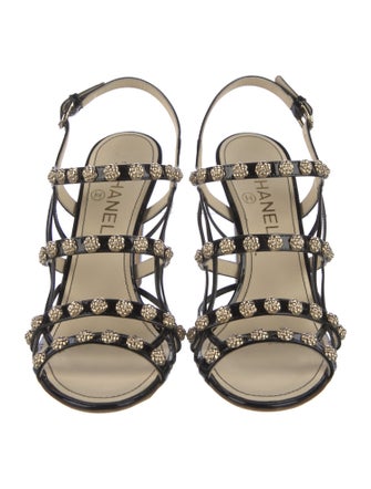 Chanel 2015 Interlocking CC Logo Sandals