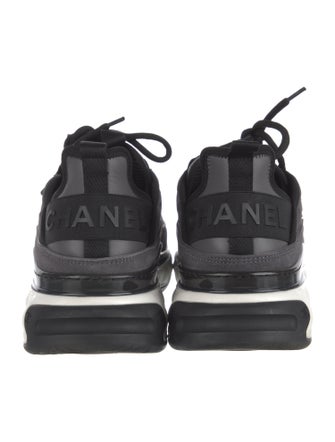 Chanel Interlocking CC Logo Suede Sneakers