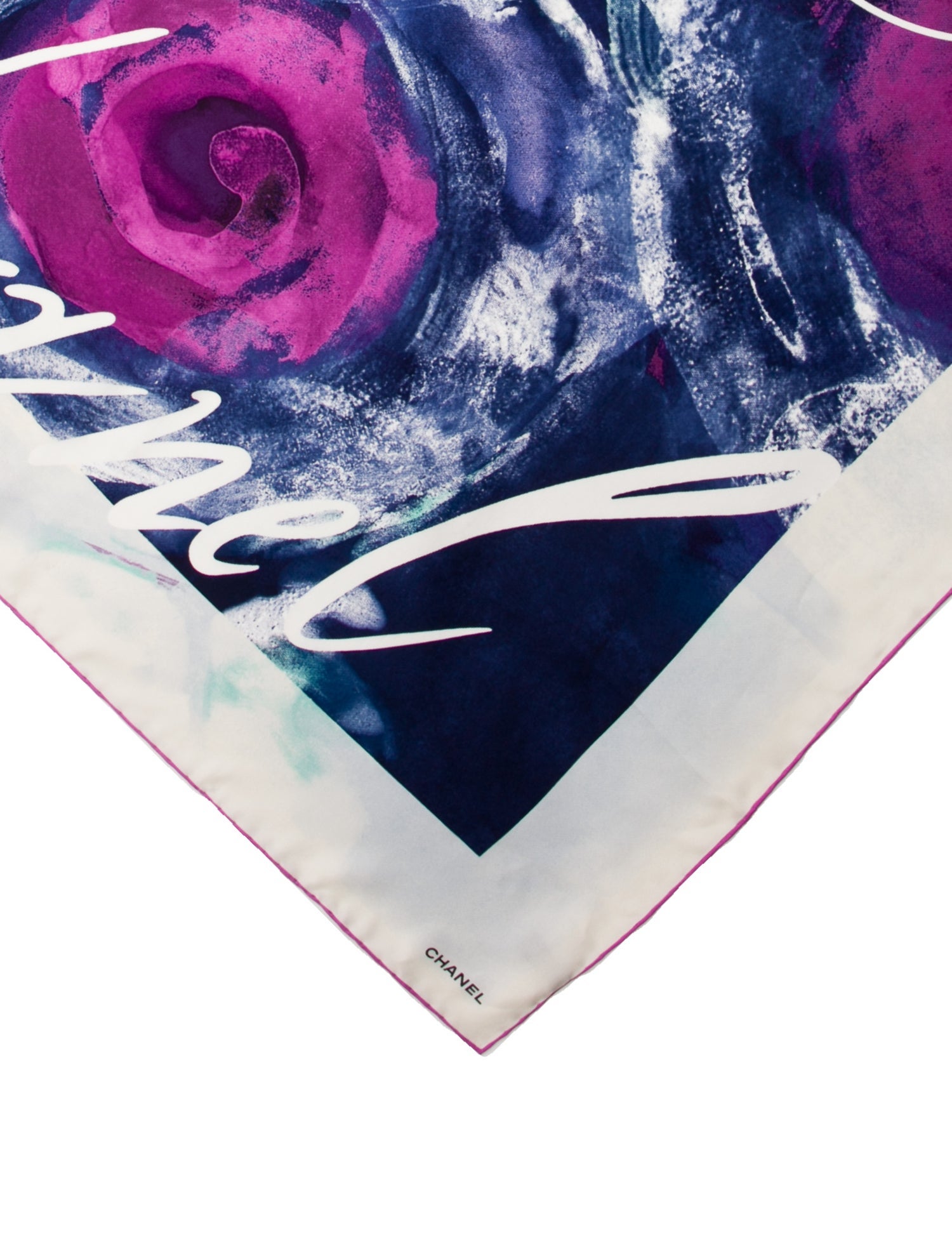 Chanel Silk Interlocking CC Logo Scarf