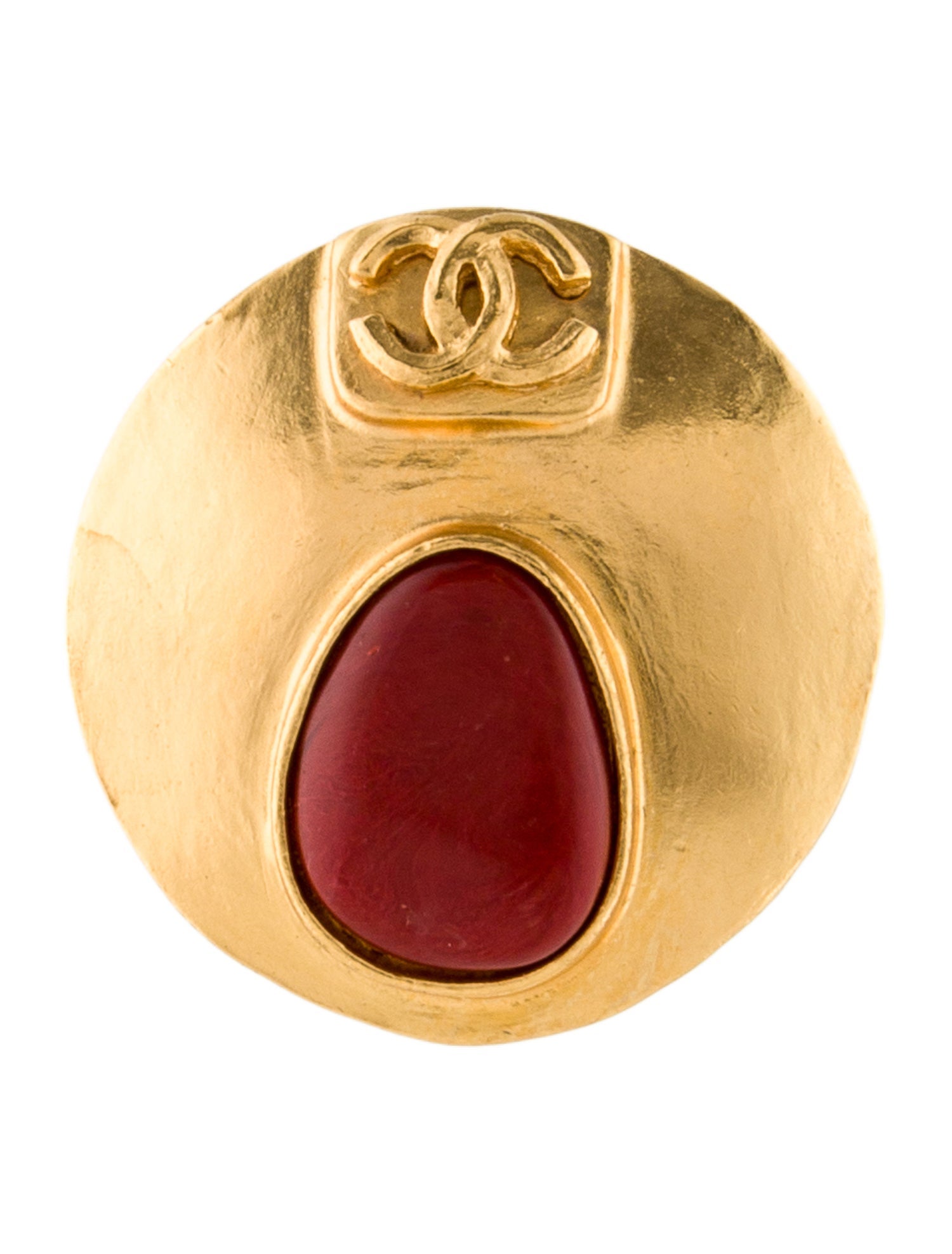 Chanel Vintage Resin CC Brooch