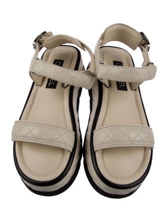 Chanel 2022 Interlocking CC Logo Sandals