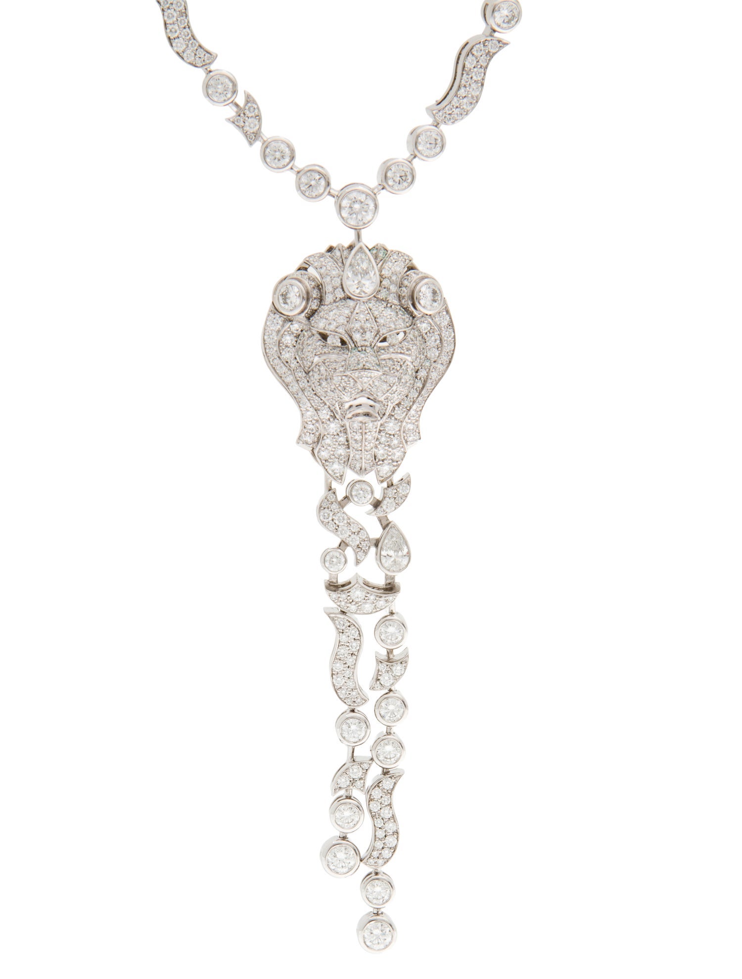 Chanel 18K 7.34ctw Diamond Sous le Signe du Lion Necklace