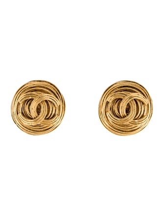 Chanel Vintage CC Clip-On Earrings