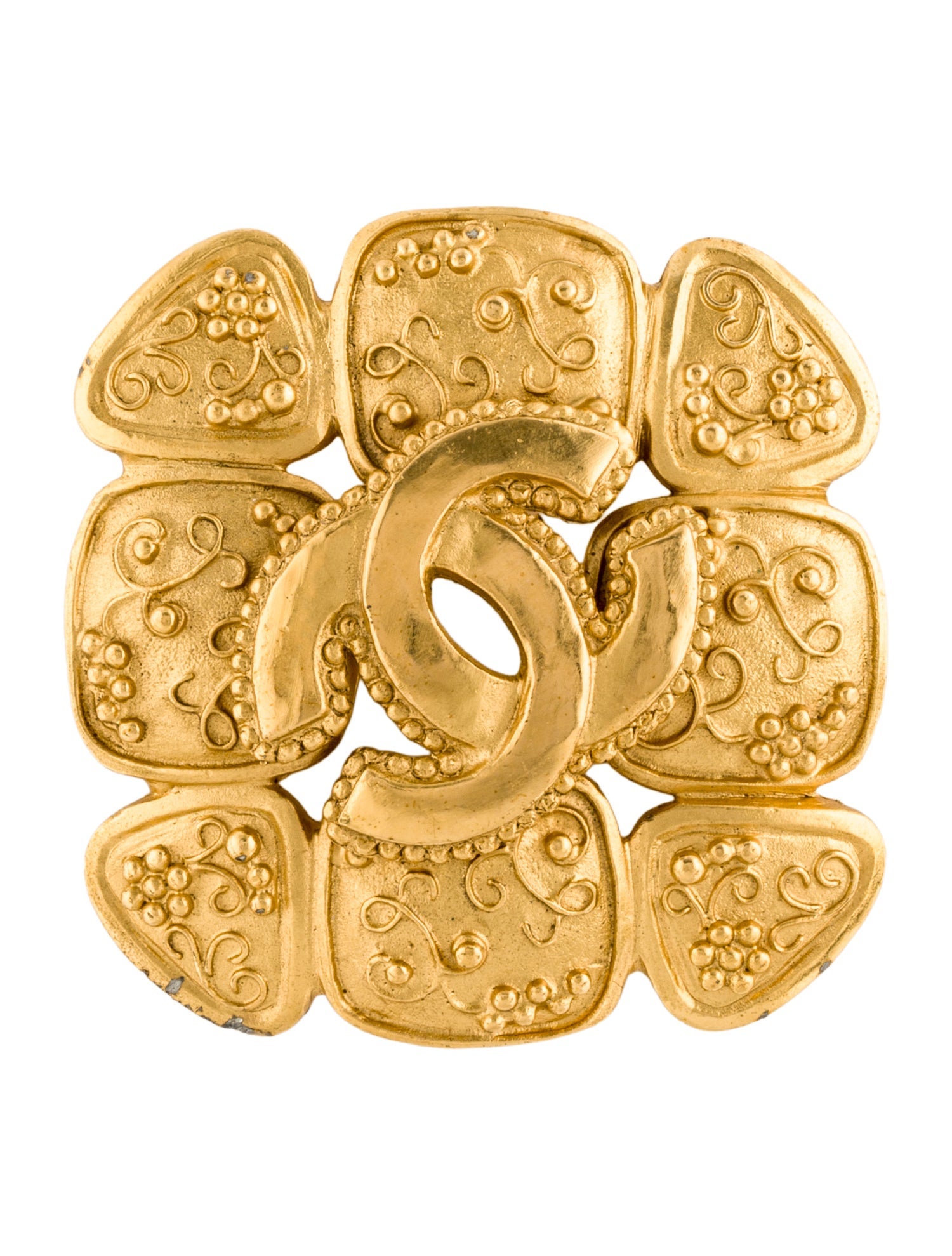 Chanel Vintage CC Vine Brooch