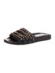 Chanel Interlocking CC Logo Chain-Link Accents Slides